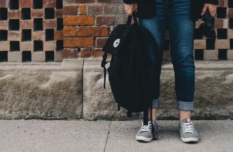 backpack standing student